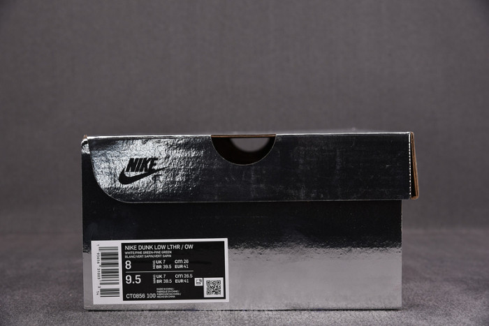 ofw x nike dunk low green white ct0856-100