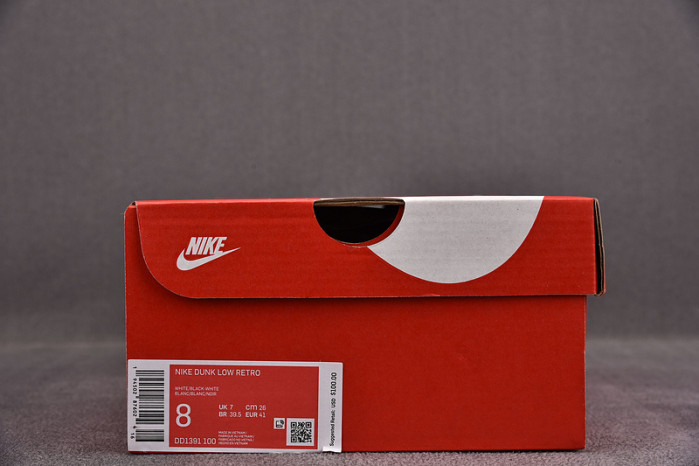 nike dunk low retro white black panda dd1391-100